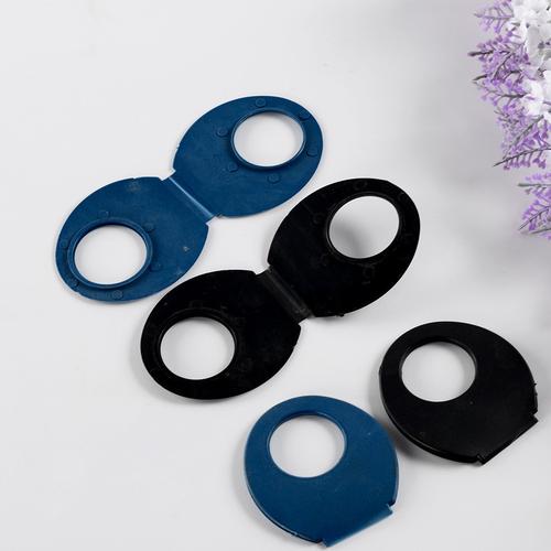 塑料产品定制 创意广告扇手柄 pp蓝黑两色环保圆形扇柄塑料制品